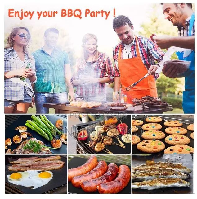 Reusable Non-Stick Oven Liner BBQ Grill Mats, 15 X 12" INCH
