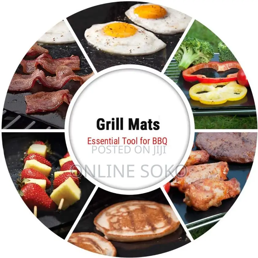 Reusable Non-Stick Oven Liner BBQ Grill Mats, 15 X 12" INCH
