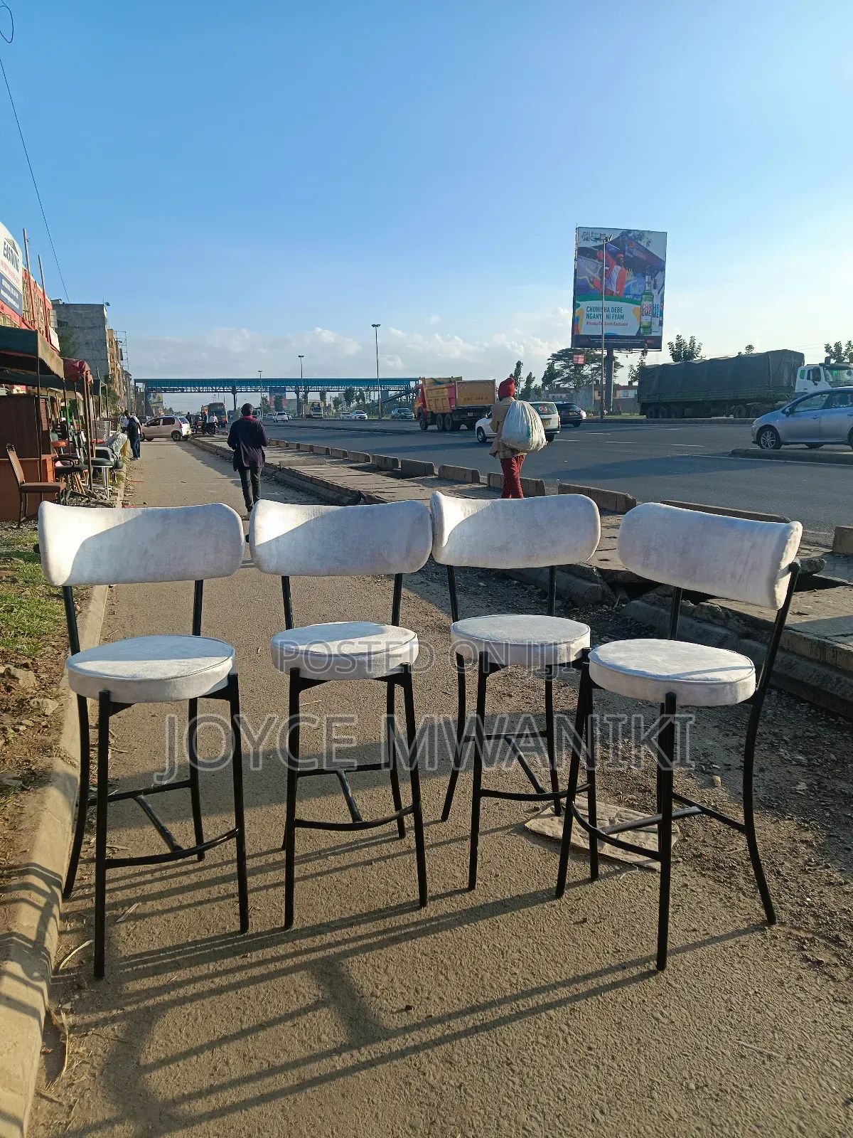 High Stools, Light Grey, Latest 