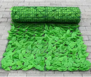 Light Artificial Green Fence Leafs Decor