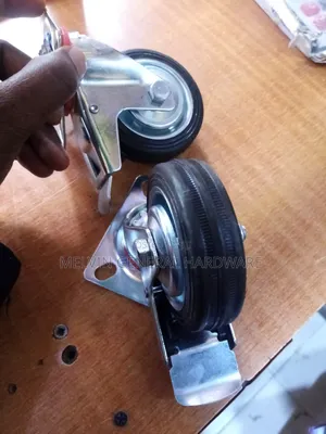 Rubber Castor Wheel With Brake 3"