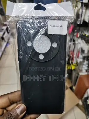 Honor X9b,Soft Silicone Protective Phone Case -Black