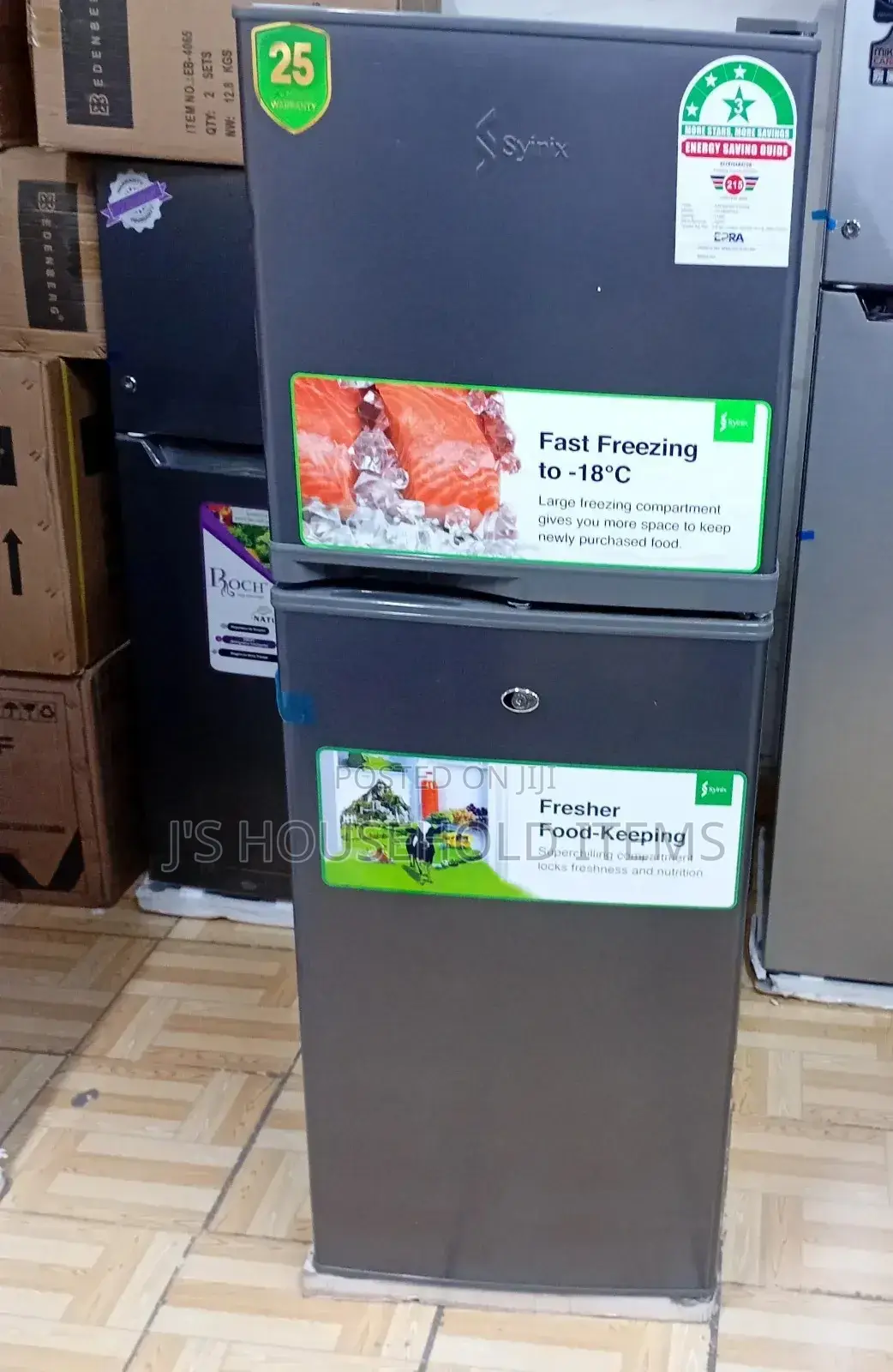Syinix 137L Double Door Fridge