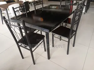 Black Six Seater Dinning Table (Wooden)