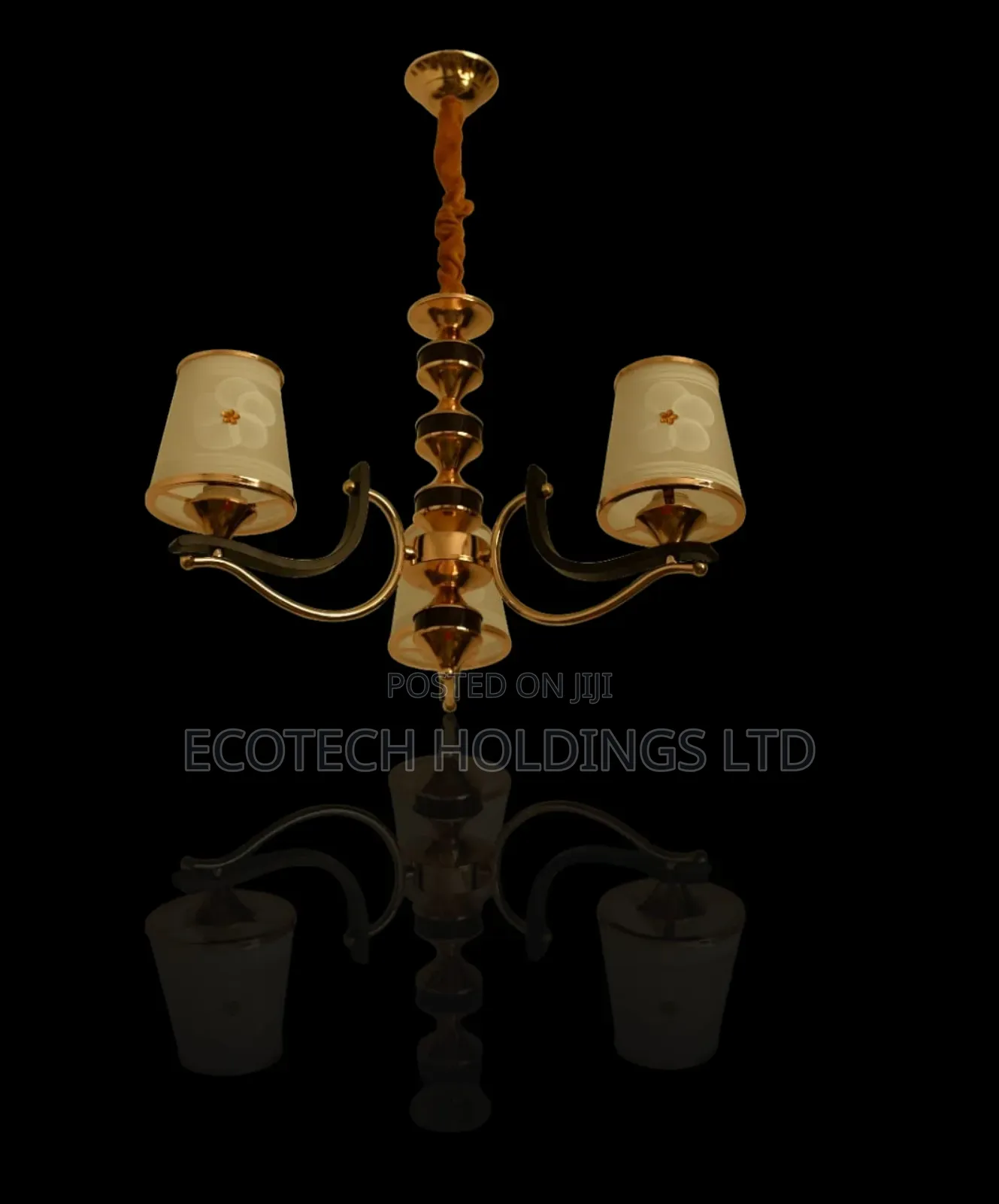 Vintage 3 Arm Chandelier Light Tcf5