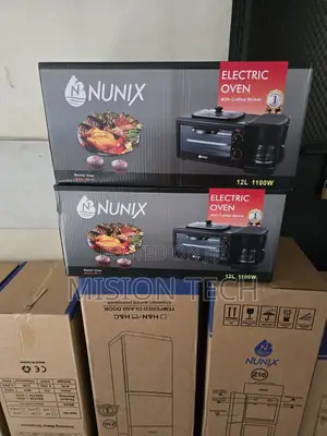 Nunix 3-in-1 Breakfast Maker: Toaster, Oven, Coffee Maker
