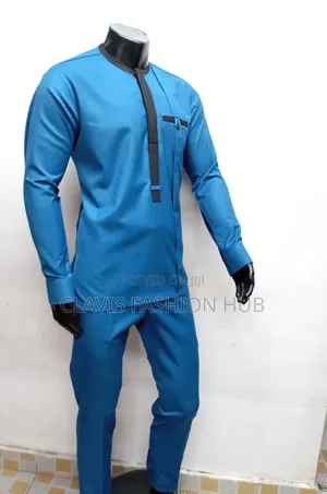 Men Senator Shirt and Trouser With Black Deco