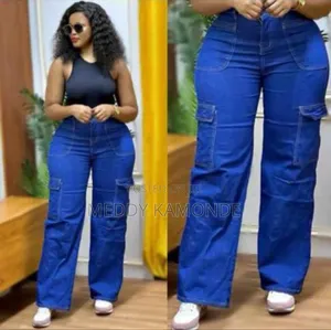 Royal Blue Mummy/Mom Jeans
