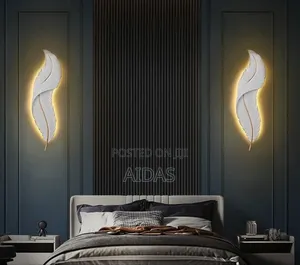 Luxe Feather Design Wall Light