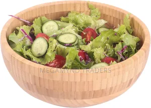 Bamboo Salad/Mixing Bowl/Serving Bowl 4litre Wooden