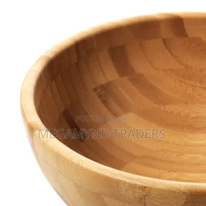 Bamboo Salad/Mixing Bowl/Serving Bowl 4litre Wooden