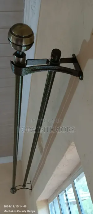 Dark Green Local Customized Window Curtain Rods Fitting