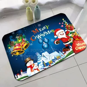 Blue Christmas Themed Door Mat