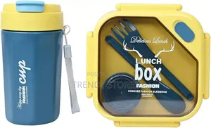 2pc Lunch Box With Tumbler Bottle