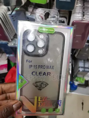iPhone 15 Pro Max Clear Electroplated Frame Camera Lens Case