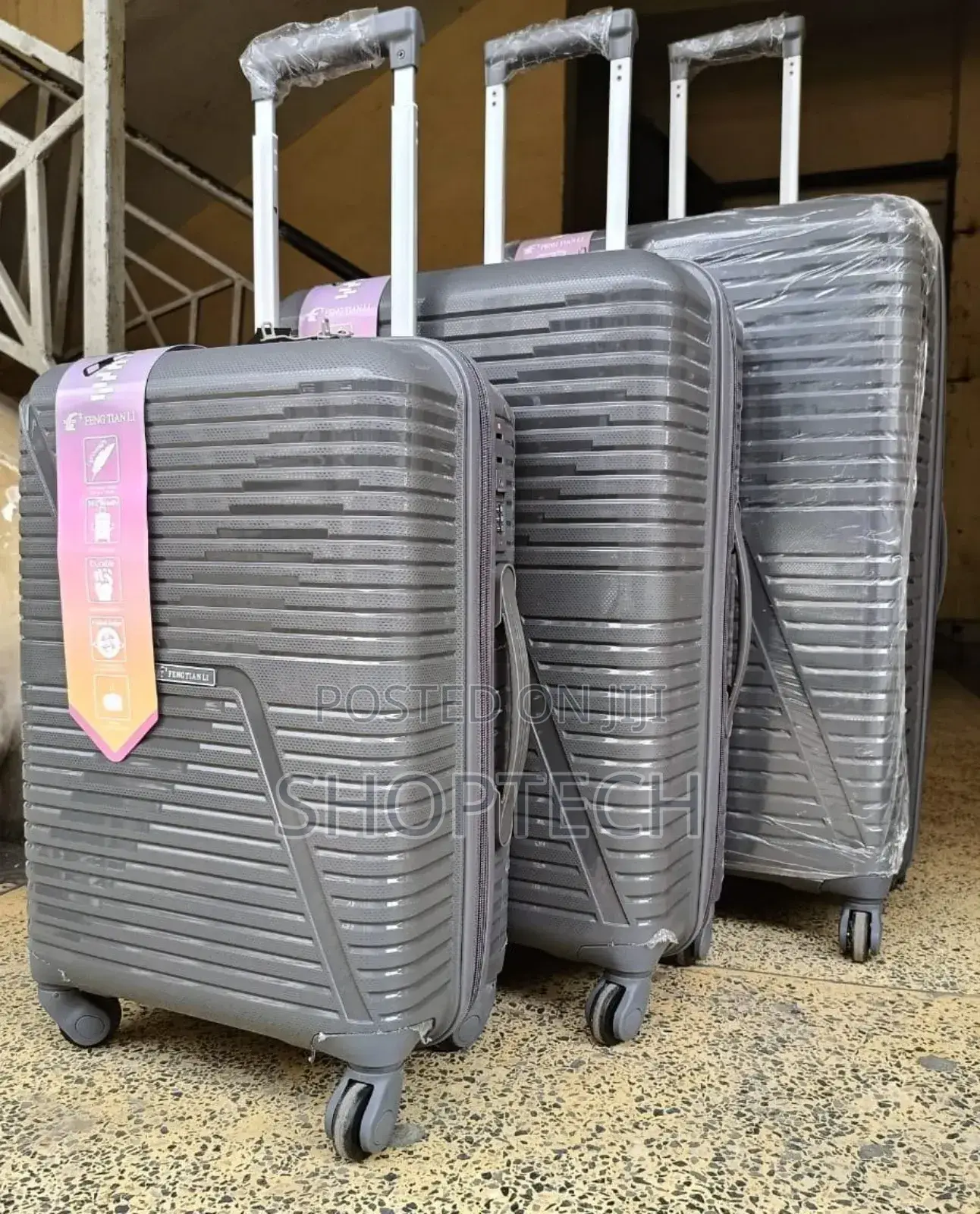 Size 3 Fashion 3 IN 1 UNBREAKBLE LAXURIOUS RUBBER SUITCASES