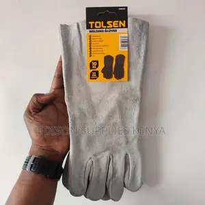Tolsen Welding Gloves Grey Leather Long Cuff Welding Gloves