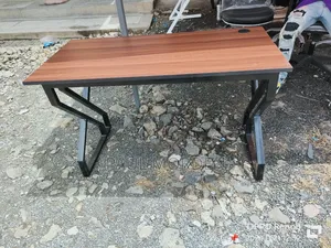 Office Computer Desk With Metallic Stands