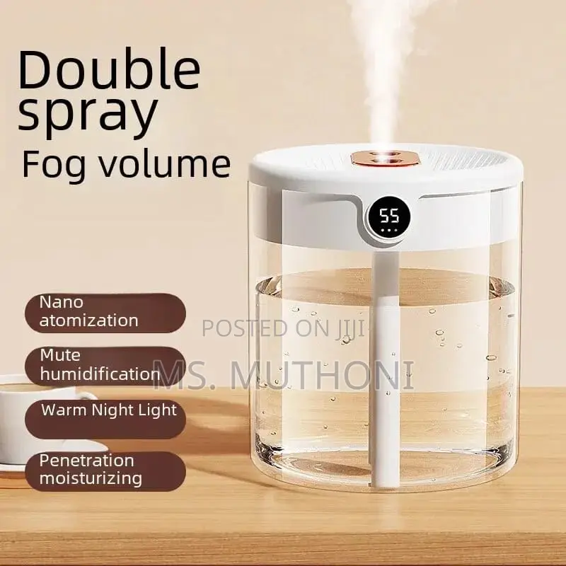 2L Double Nozzle Air Humidifier With LCD