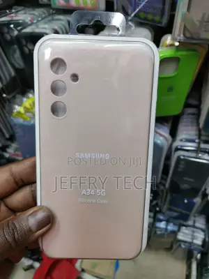 Samsung Galaxy A34 5G Soft Silicone Phone Case-Beige