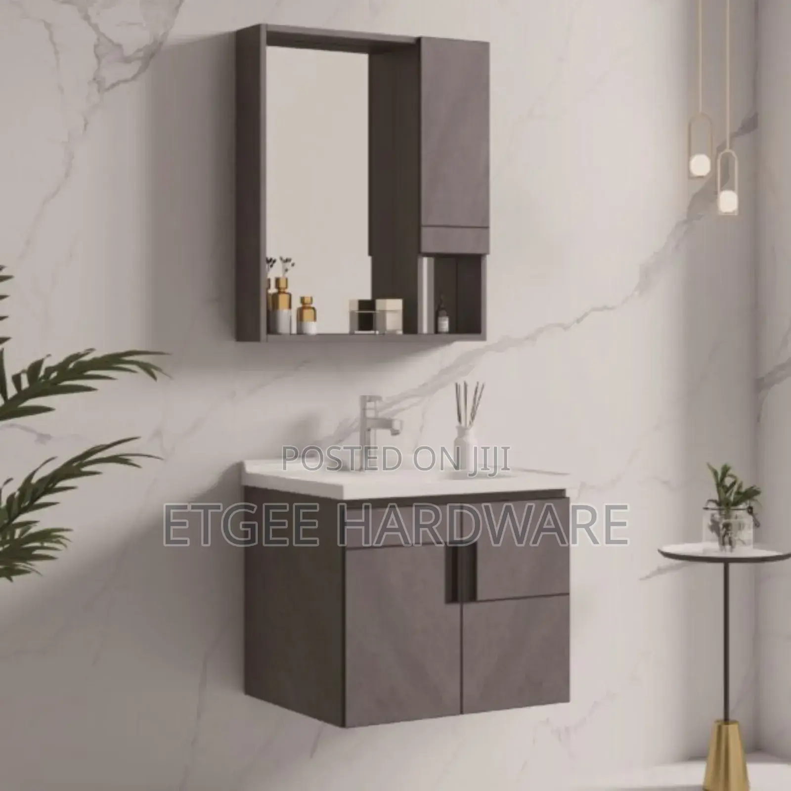 Grey Vanity Cabinet –
