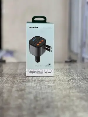 Green Lion FM Retractable 50W Car Charger