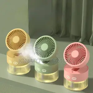 3 Speed Rechargeable Portable Fan With 350ml Humidifier