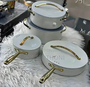 Off White Available 8pcs Cookware Set (VK 22)