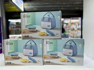3pcs Blue Insulated Lunch Bag
