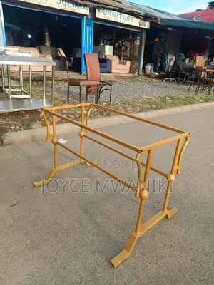 Restaurant Table Frame 4 by 2, Powder Coated Gold 