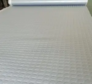 White Rubber Coin Carpets