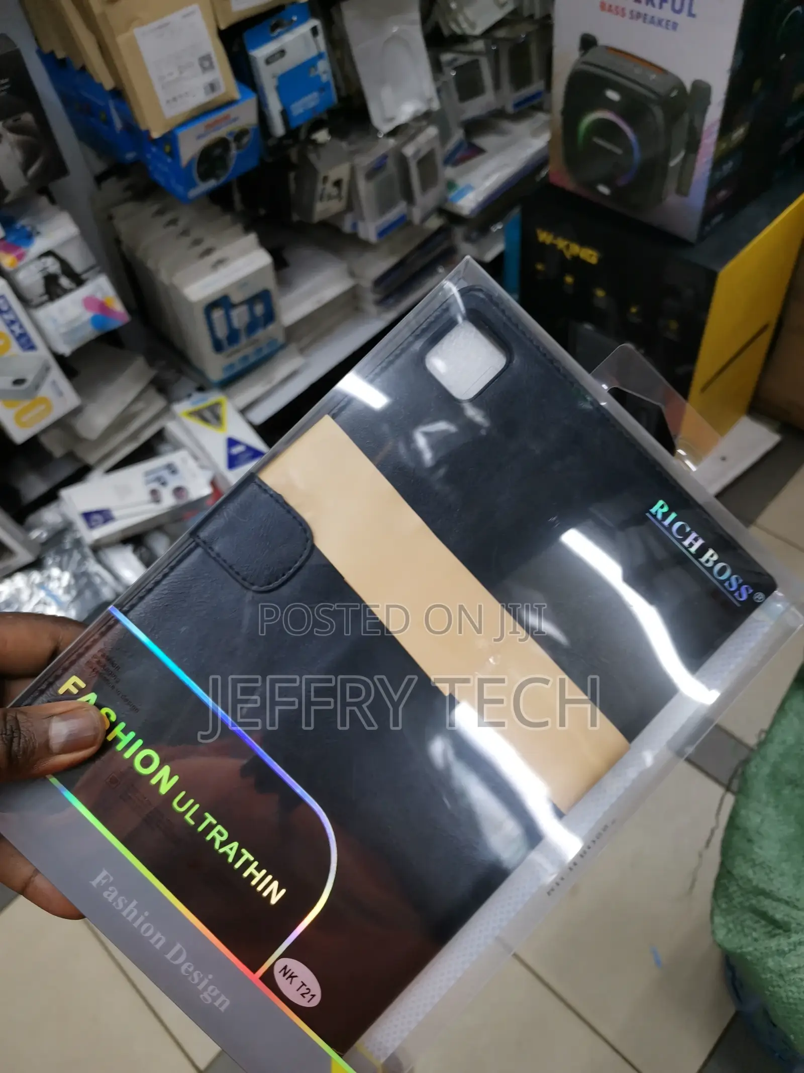 Case for Nokia T21 Tablet Stand Hard Flip Leather-Black