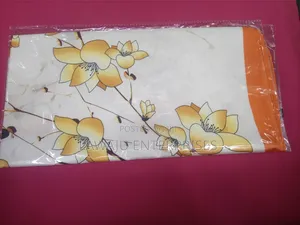 Short Flowered Square Neck Scarf