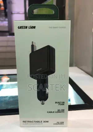 Green Lion Retractable 30w Car Charger
