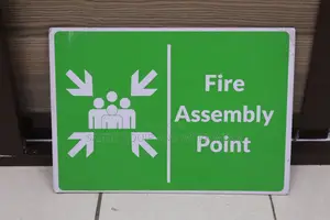 Fire Assembly Point Signage (15.5 By 12 Inches)