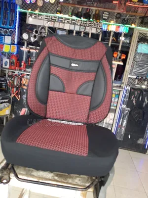 Maroon Heavy Fabric Seat Cover Witt Leather Patches