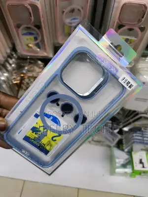 Magsafe Clear Case for 15 Pro Max With Lens Protection-Blue