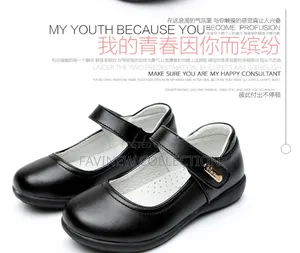 Girls High Quality Leather School Shoes