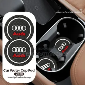 Audi 2pc Car Cup Holder Nonslip Insert Coaster