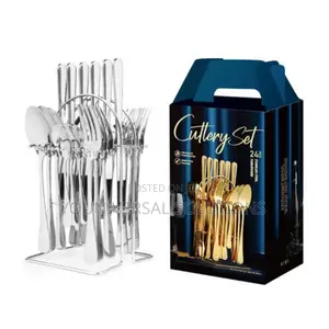 *24pc Cutlery Set Silver Colour*