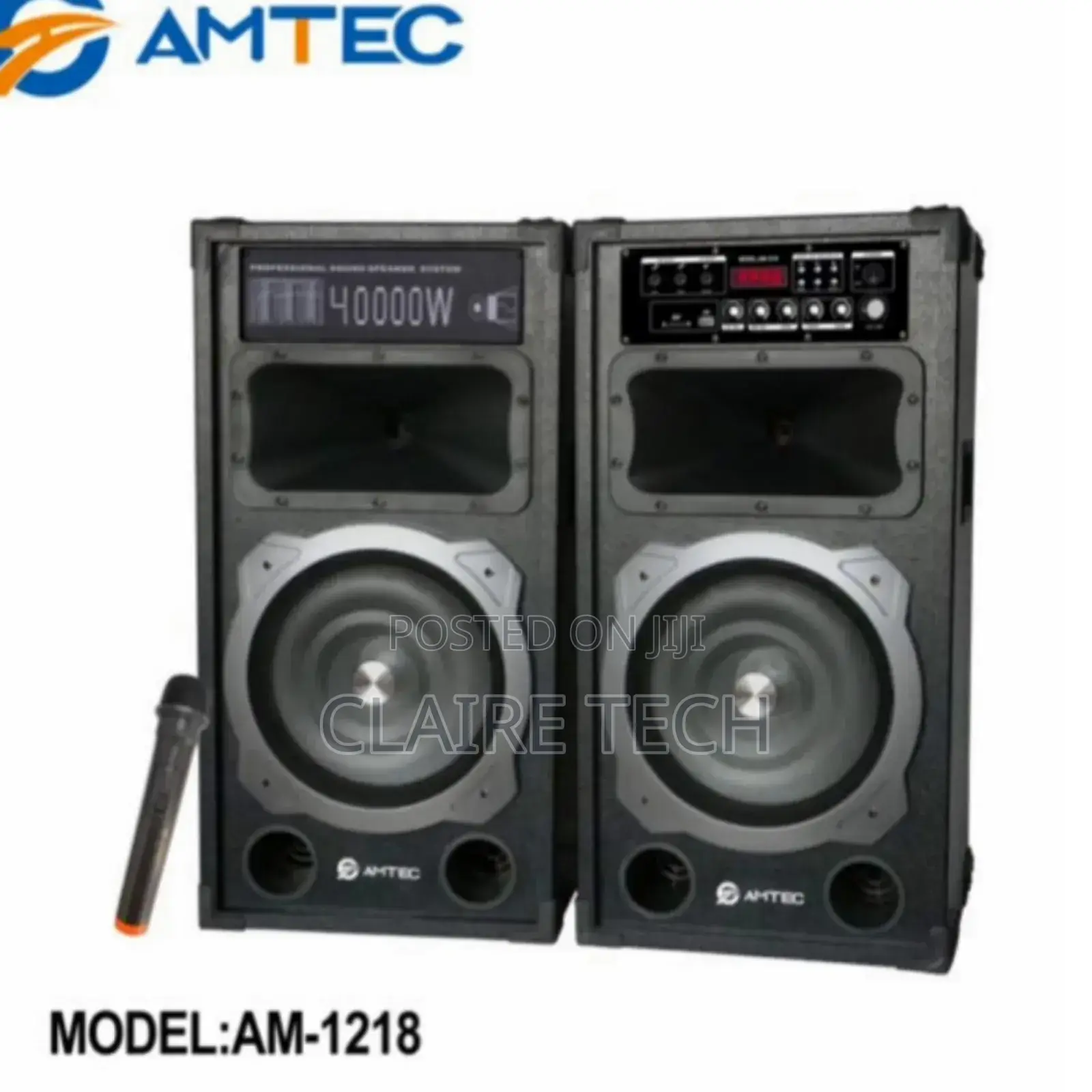 *Amtec 1218 Powered Speaker With Microphone