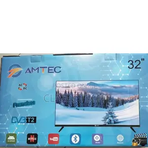 *Amtec 32" Smart Android Frameless With Bluetooth Ac/Dc Tv