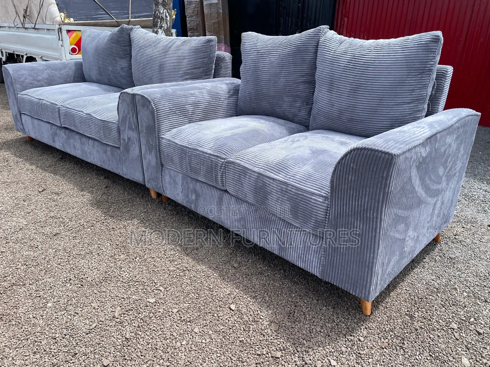 Chennile Fabric 5 Seater Sofa