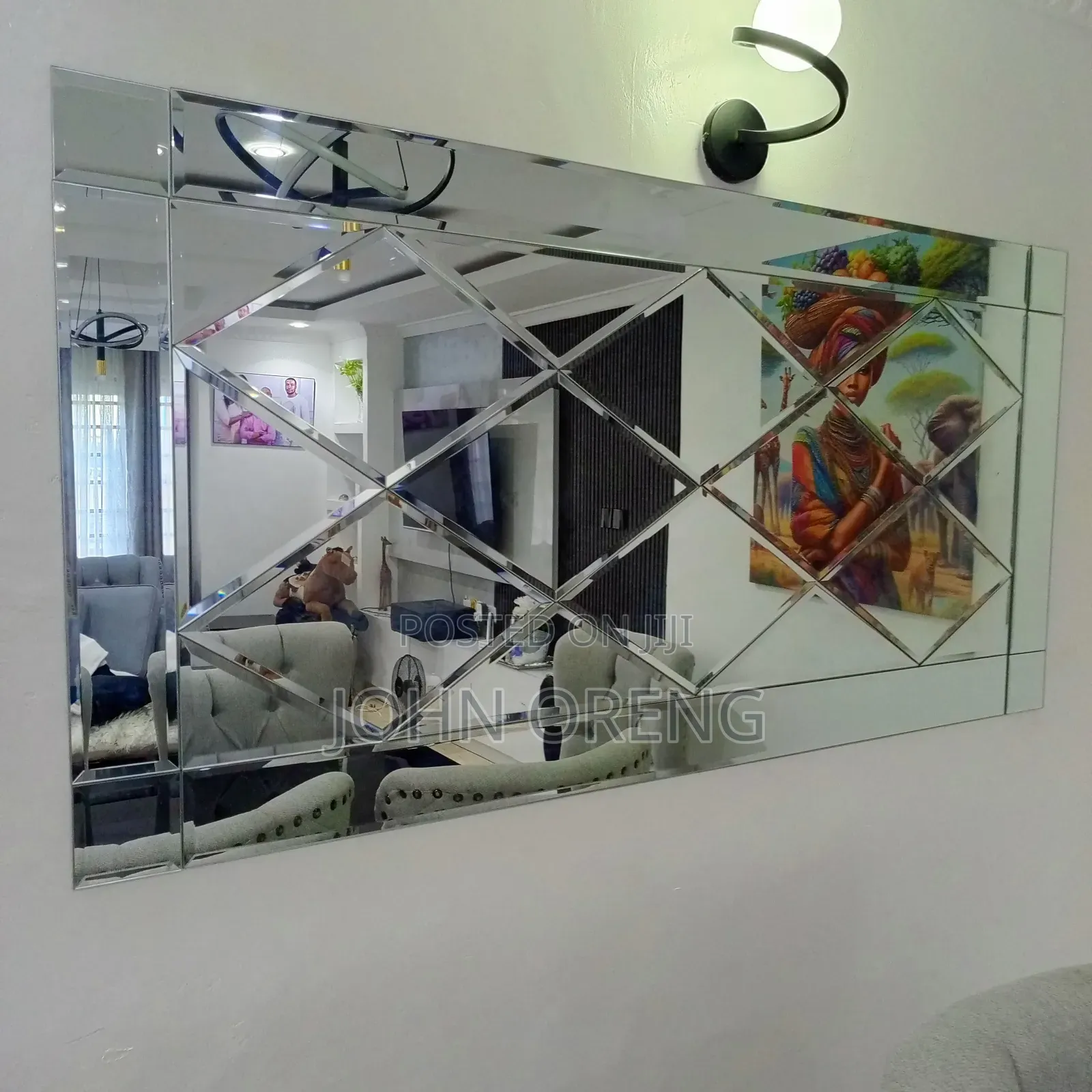 Bevaled Pattern Wall Morror