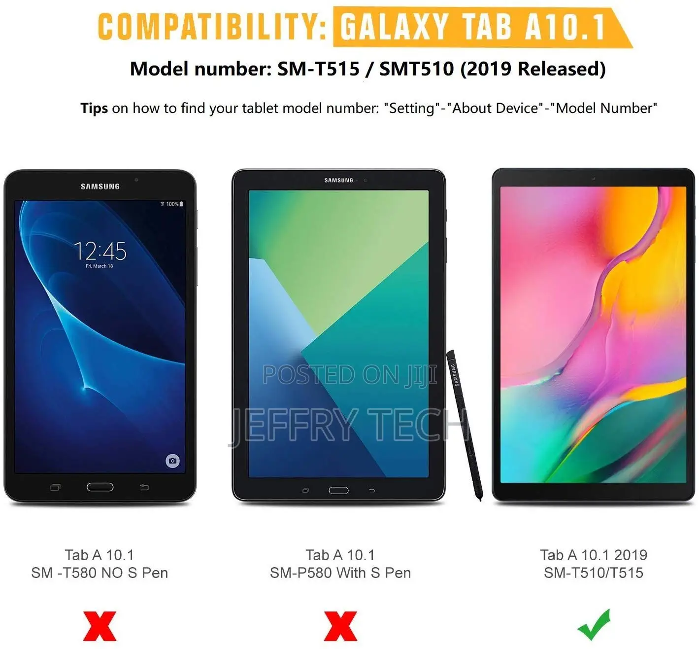 Screen Protector For Galaxy Tab A 10.1 2019