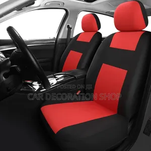 Supreme Cloth Red Black 5 Seater Standard Size Seat Cushion
