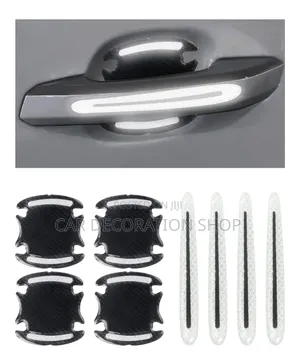 8pc Ca Handle Sticker With Reflective White Color