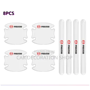 8pc Mazda Logo Clear Antiscratch Door/Bowl Stickers