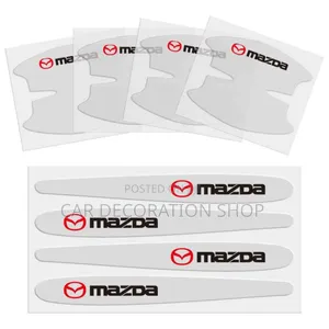 Colourless 8pc Mazda Branded Door Handle Stickers