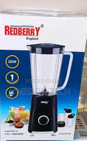 Redberry 4 In1 Blender(Juicer,Grinder and Mincer)